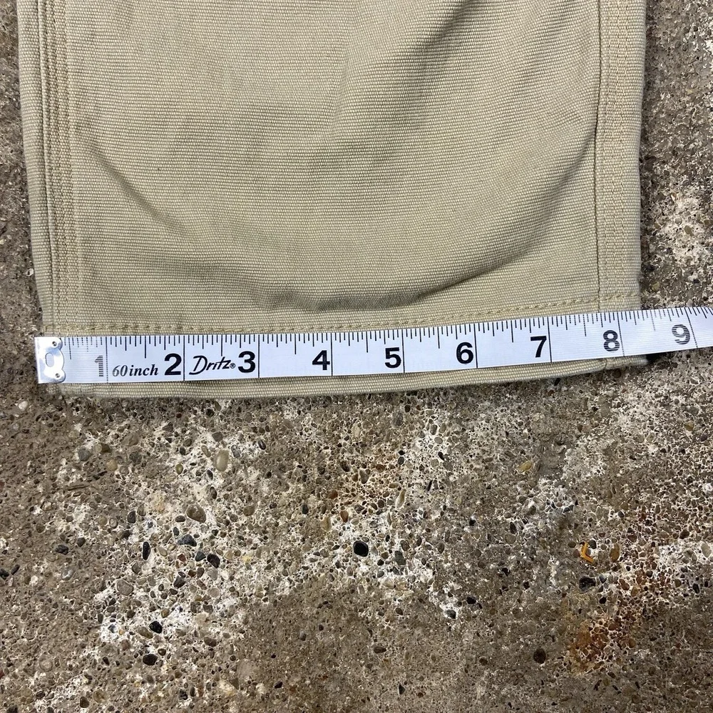 CAT Carpenter Canvas Pants Size 34x29 Beige Khaki Straight Fit‎ Utility Workwear